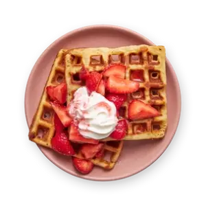 Gaufres aux fraises & chantilly